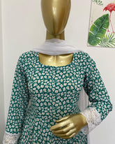 Green printed anarkali - kasumi.in